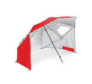 Sombrilla, Quitasol y Paraviento Impermeable con Protección UV para Playa o Camping Rojo