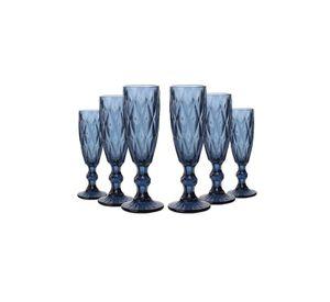 Set 6 Copas Champagne Azul 150ml Imahe
