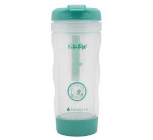 Mug Vaso 450ml Keep Té Hierbas Botella Infusor Doble Pared Agua Verde Agua
