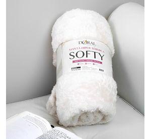 Manta Softy Lisa / Crudo – Doral 127×152 cm.