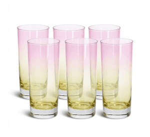 Pack 6 Vasos Vidrio Dise o Tornasol 460ml 16oz