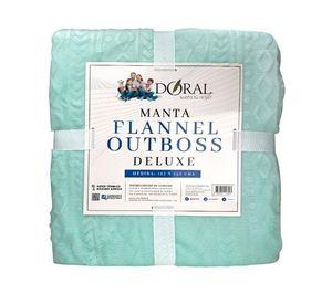 Manta Flannel Outboss Deluxe Turquesa – Doral 127×152 cm.