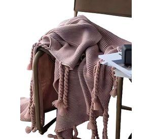 MANTA DECORATIVA MODELO CHENILLE CON FLECOS DE SOGA PARA CAMA O SOFA M3