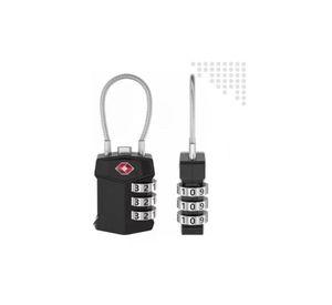 Candado de seguridad con cable de acero y clave de 3 dígi...