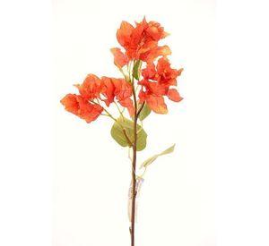 FLOR DECORATIVA COREL BUGANVILIA NARANJA 52CM