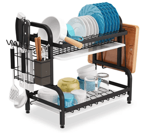 Secaplatos Cocina Escurridor Platos Cubiertos 2 Niveles
