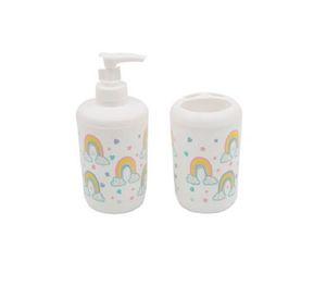 Dispensador Jabon Shampoo Baño Ducha Niños 2 Piezas Arcos