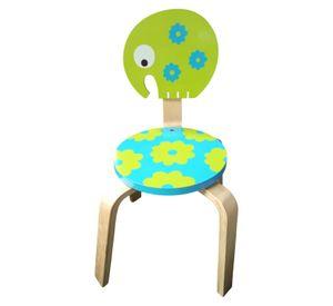 Silla Infantil Resistente Madera Diseño Elefante