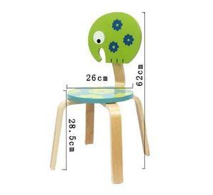 Silla Infantil Resistente Madera Diseño Elefante