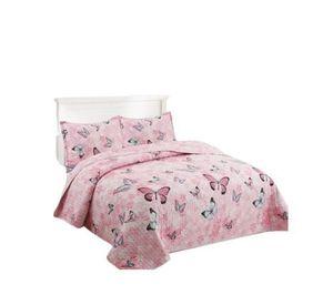 Cubrecama Quilt Verano 2 Plazas Mundo Mariposas XF79