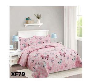 Cubrecama Quilt Verano 2 Plazas Mundo Mariposas XF79