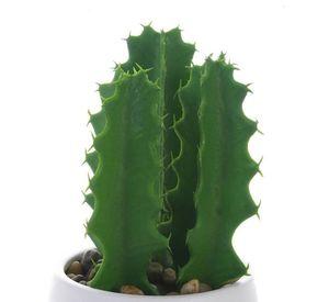 Planta Decor Cactus Suculento 25 Cms Maceta Blanca