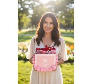 Maleta de Flores Eternas Regalo San Valentin