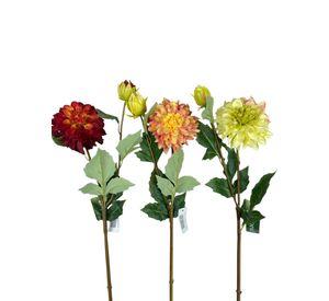 Dahlia Roja de 68 cm Artificial | Estilo Natural para Interiores y Vitrinas