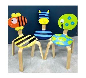 Silla Infantil Resistente Madera Diseño Cebra