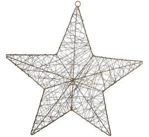 Estrella de Alambre plateada 30cm Diseño Escultural Premium Hogar