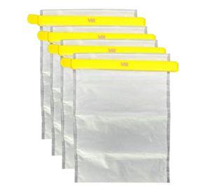 Set 4 Bolsas para congelar alimentos "Reusable freezer bags" NoStik