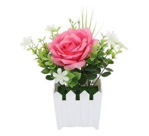 Set 2 Flor Artificial Rosa Valla Encanto Compacto Adorno Jhn