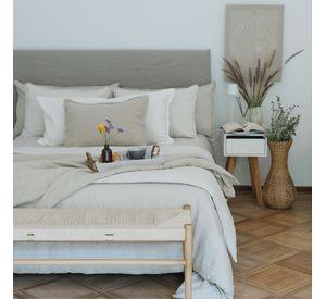 Manta Lino Grueso Beige Naturalino