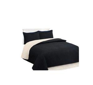 Cubrecama Sherpa King - Negro M923