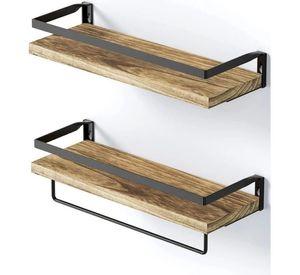 Repisas  Minimalistas De Madera Modernas X2 Estantes