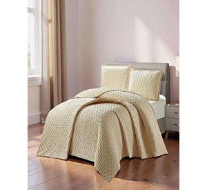 CUBRECAMA DELGADO SEMI ACOLCHADO 2 PLAZAS 230X250 CM BEIGE 02