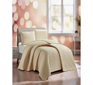 CUBRECAMA DELGADO SEMI ACOLCHADO 2 PLAZAS 230X250 CM BEIGE 02