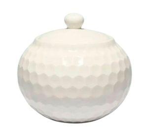 Azucarera Con Tapa Porcelana Blanca