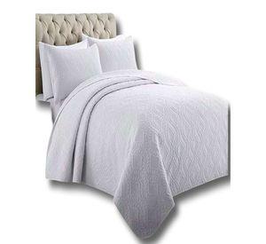 CUBRECAMA QUILT DE VERANO SUPER ELEGANTE KING - SUPER KING 250 X 270 CM COLOR BLANCO