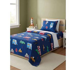 Juego de Sabanas de verano Autitos niño Infantil 1 plaza