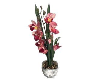 Planta Decorativa Artificial Diseño Orquídea Elegante Jhn