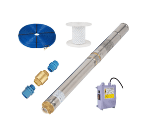 KIT BOMBA SUMERGIBLE POZO ALLWELL 3" 0.5HP H+ 3SDM2/15-0.37 + ACC DE INSTALACION