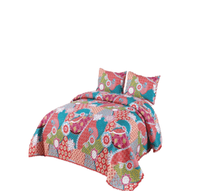 Cubrecama Ligero De Verano Con Pompones - Elegantes KING / Super King TD12