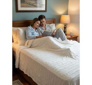 Frazada Soft Premium Estilo Boho Nórdico 2 Plazas Extra Suave y Liviana A2