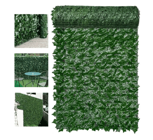 Pack 2 Mallas Cerca De Hojas Planta Enredadera Artificial Jardín 100x300 cm