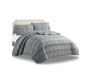 CUBRECAMA QUILT DELGADO TUFTING DE LUJO SUAVE 2 PLAZAS O7