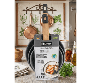 Pack 3 Sarten 20, 24 Y 28 Cm Set De Sartenes Ceramicos