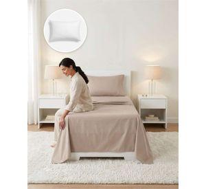 Set Sabanas Plaza y Media Con Almohada Rellena 4 Piezas A2