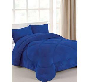 COBERTOR ELEGANTE DE INVIERNO UNICOLOR PLUSH CON CHIPORRO PLAZA Y MEDIA S58