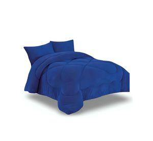 COBERTOR ELEGANTE DE INVIERNO UNICOLOR PLUSH CON CHIPORRO PLAZA Y MEDIA S58