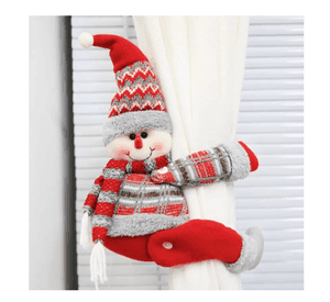 MUÑECO ADORNO DE NAVIDAD TAPADOR DE CORTINA MUÑECO NIEVE