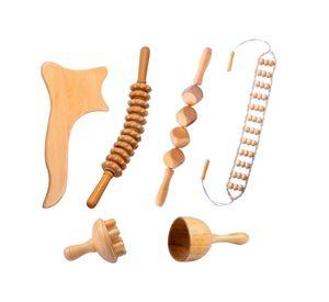 Kit De Maderoterapia Masaje Corporal de 6 Piezas