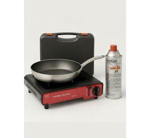 Cocina Cocinilla Camping Portátil + Kit Instalación + Sartén+Lata
