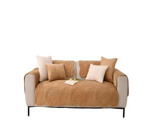 FUNDA DE SOFA DE 5 PIEZAS CON RELIEVE CAFÉ