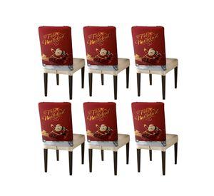 PACK DE 6 FUNDAS DE RESPALDO DE SILLAS DE NAVIDAD N18