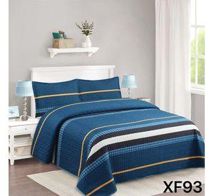 Cubrecama Quilt Verano King Azul Suecia XF93