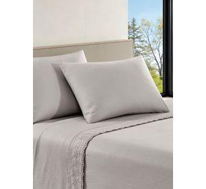 SABANA ANDES POLAR BORDADO FLOR GRIS KING