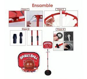 Soporte Baloncesto Altura Ajustable Niños + Balón + Inflador