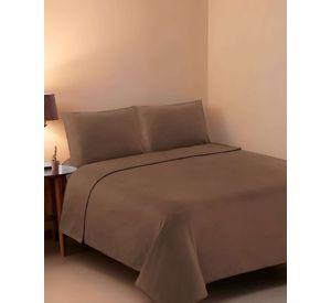 Sábana de Polar Ultra Suave Máxima Calidez y Confort Marron 1,5 plazas c01
