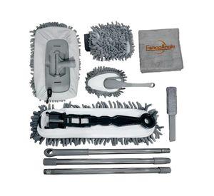 Kit Cepillos De Microfibra Auto Hogar Interior Y Exterior